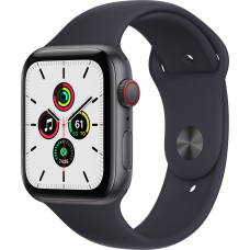 Apple Watch SE 44mm Space Gray Aluminum Case / Black Sport Band